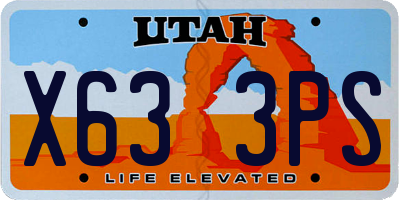 UT license plate X633PS