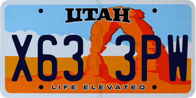 UT license plate X633PW