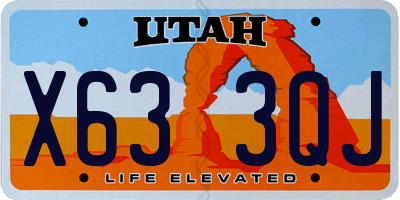 UT license plate X633QJ
