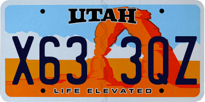 UT license plate X633QZ