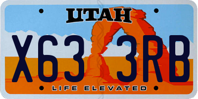 UT license plate X633RB