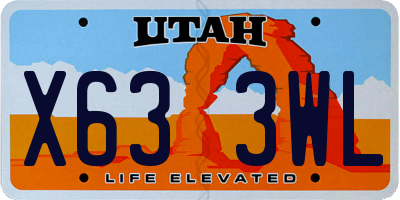 UT license plate X633WL