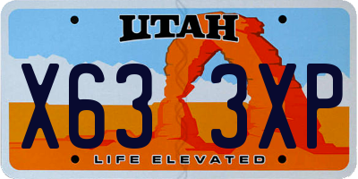 UT license plate X633XP