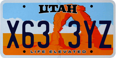 UT license plate X633YZ