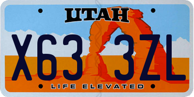 UT license plate X633ZL