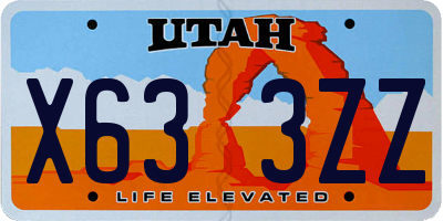 UT license plate X633ZZ