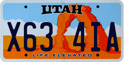 UT license plate X634IA