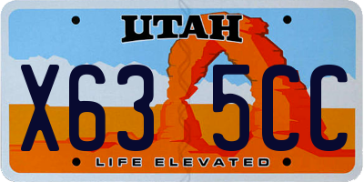 UT license plate X635CC