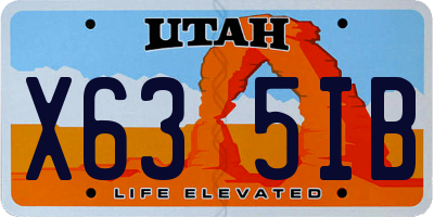 UT license plate X635IB