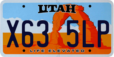 UT license plate X635LP