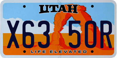 UT license plate X635OR
