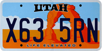 UT license plate X635RN