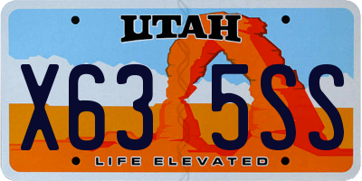 UT license plate X635SS