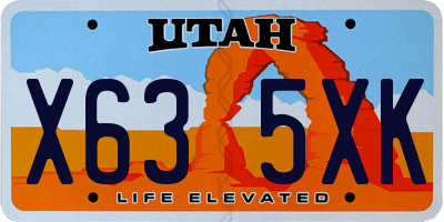 UT license plate X635XK