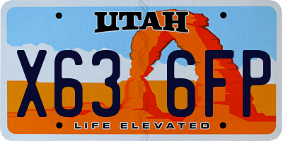 UT license plate X636FP