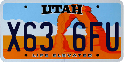 UT license plate X636FU