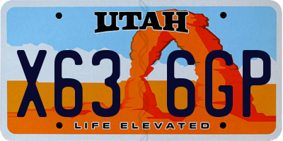 UT license plate X636GP