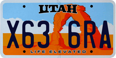 UT license plate X636RA