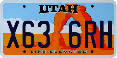 UT license plate X636RH