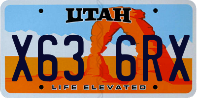 UT license plate X636RX