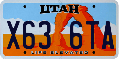 UT license plate X636TA