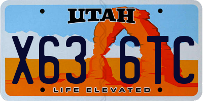 UT license plate X636TC