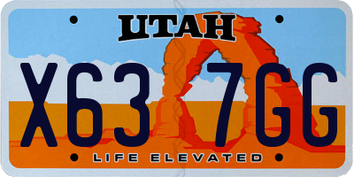UT license plate X637GG