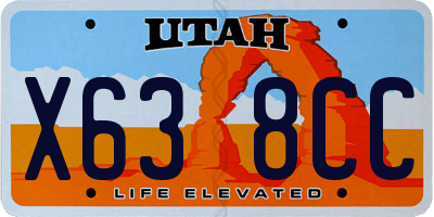 UT license plate X638CC
