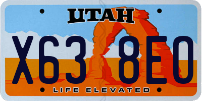 UT license plate X638EO