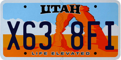 UT license plate X638FI