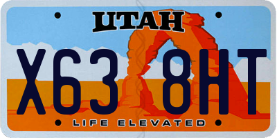 UT license plate X638HT