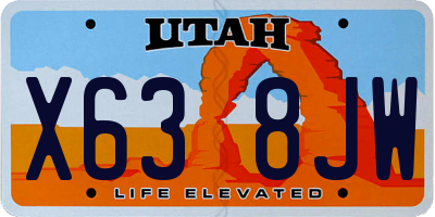UT license plate X638JW