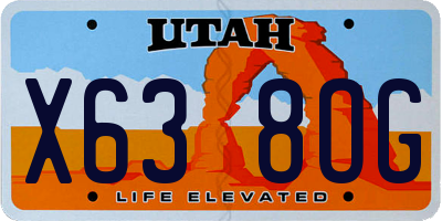UT license plate X638OG