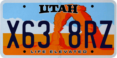 UT license plate X638RZ