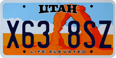 UT license plate X638SZ