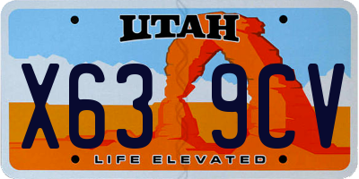 UT license plate X639CV