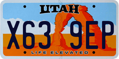 UT license plate X639EP
