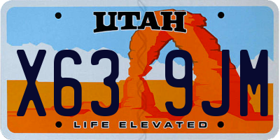 UT license plate X639JM