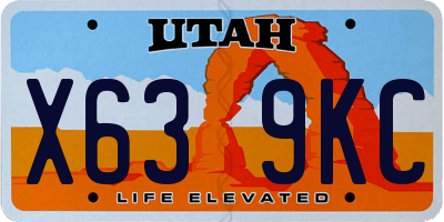 UT license plate X639KC