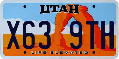 UT license plate X639TH