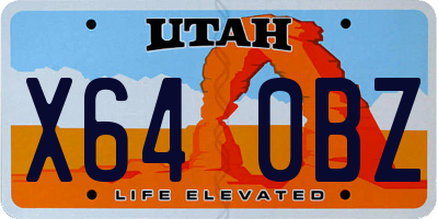 UT license plate X640BZ
