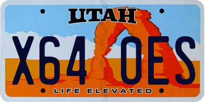 UT license plate X640ES