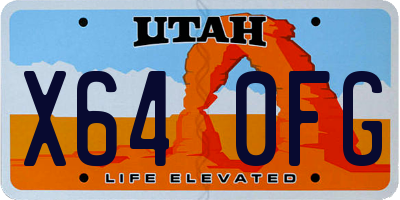 UT license plate X640FG