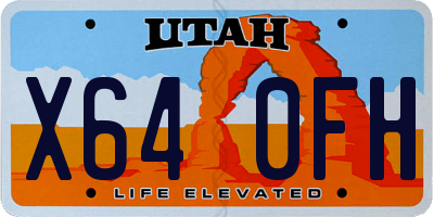 UT license plate X640FH