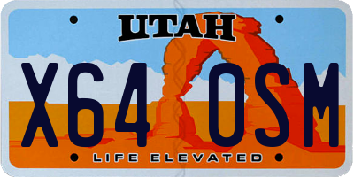 UT license plate X640SM