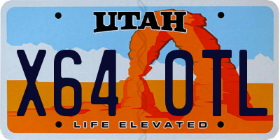 UT license plate X640TL
