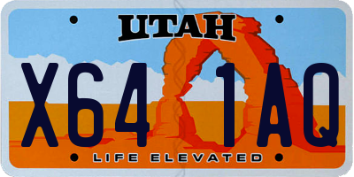 UT license plate X641AQ