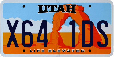 UT license plate X641DS