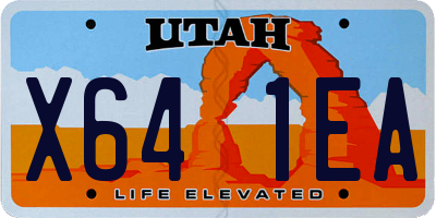 UT license plate X641EA