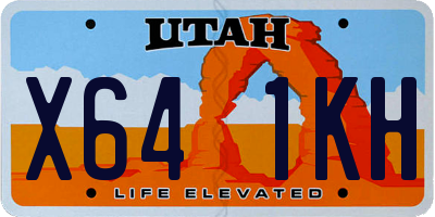 UT license plate X641KH